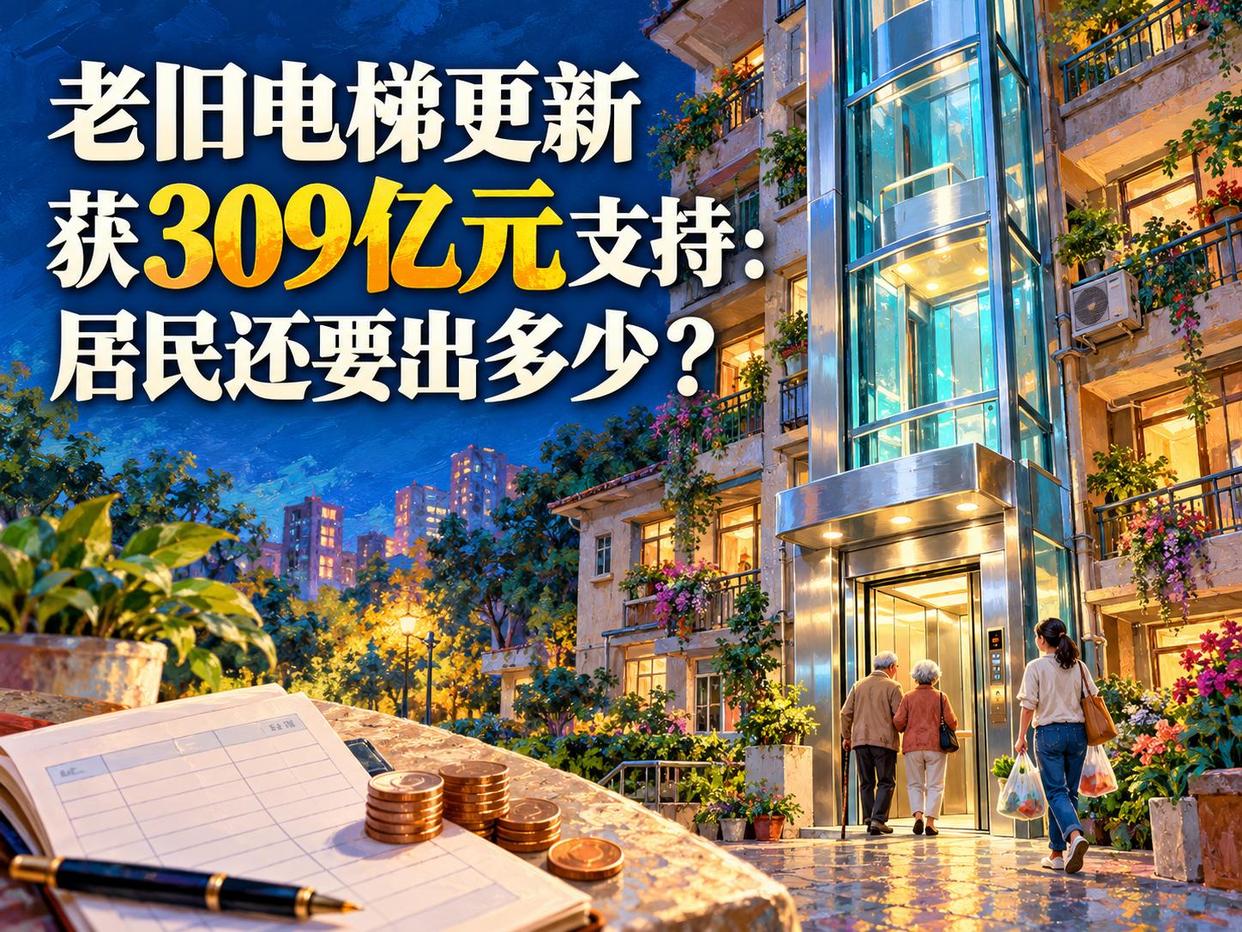 老旧电梯更新获309亿元支持:居民还要出多少?